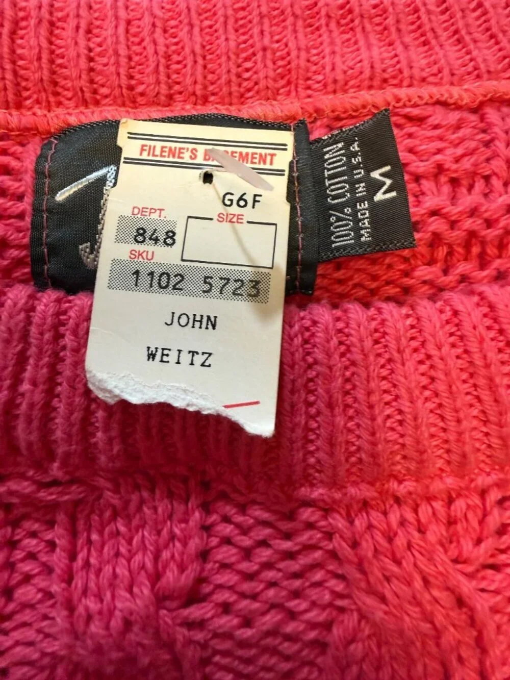 Chunky Cable Knit Lagenlook Crewneck Textured Depth Sweater VTG DEADSTOCK! Med